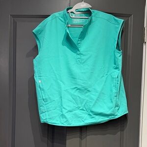 FIGS Sleeveless Teal Medical Scrub Top